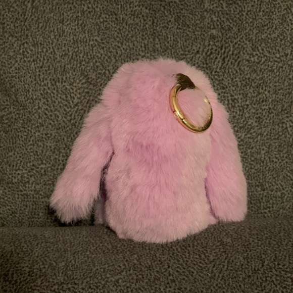 Rabbit Pompom Keychain (Light Purple) - Picture 5 of 5